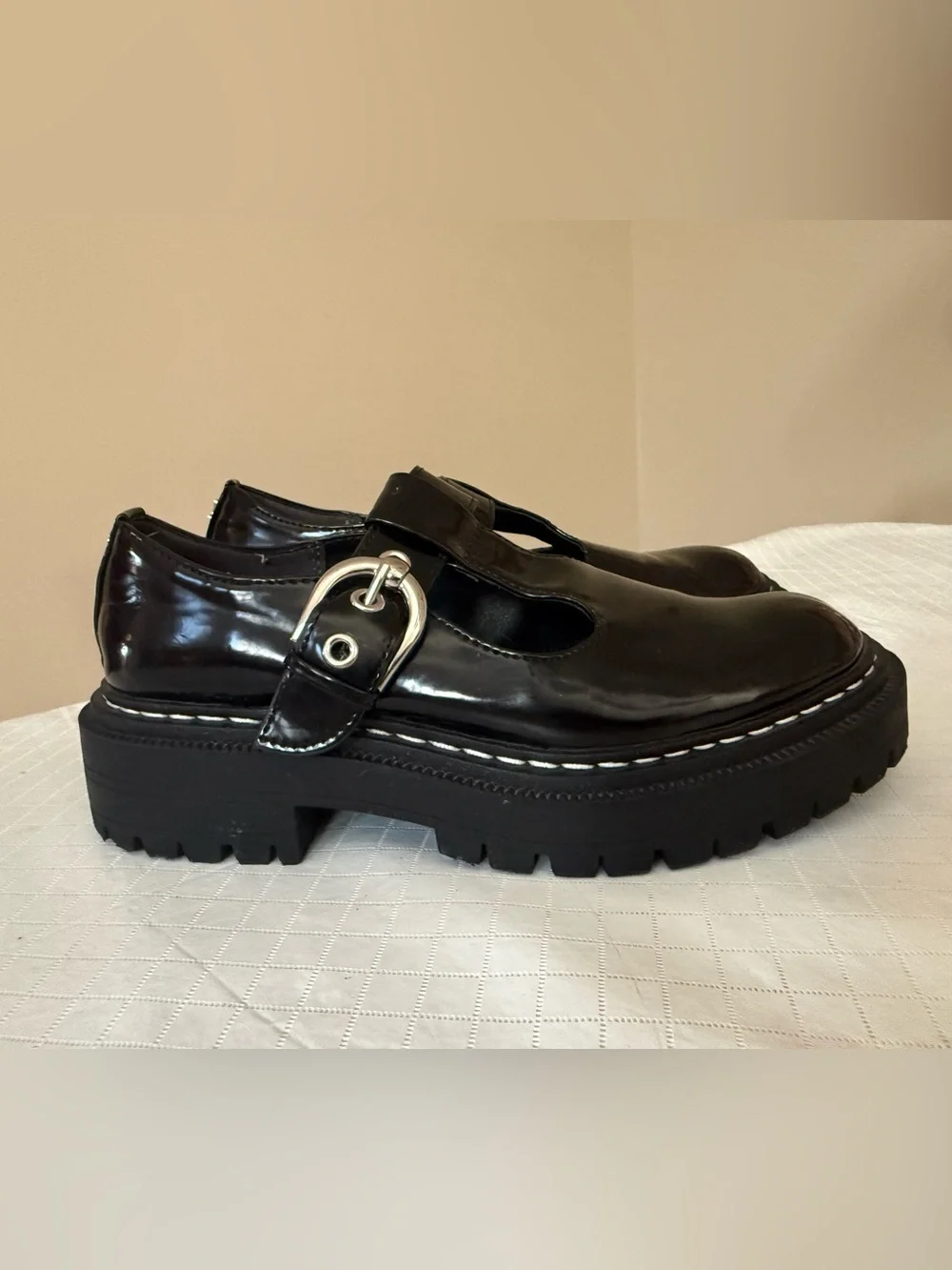 Circus by Sam Edelman Black Patent Mary Jane Platform Shoes